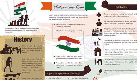Independence Day Infographic Design, Infographic Designers Delhi, Infographic Designers Delhi India
