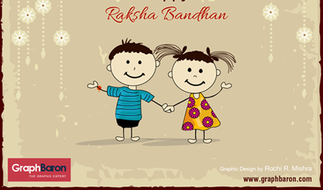 Happy Raksha Bandhan Graphic Design, Micro-content design, social media post design, small info-graphic design